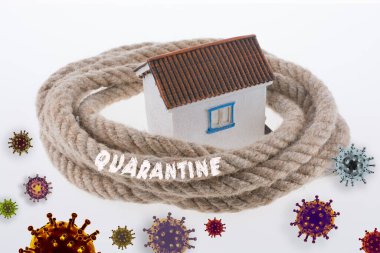 Coronavirus pandemi uyarısı. Karantinada kal. Covid-19 epidemi.