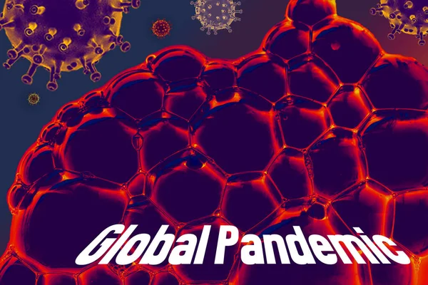 Covid Coronavirus Epidemic Infection Global Pandemic Risk Alert Poster — Stock Photo, Image