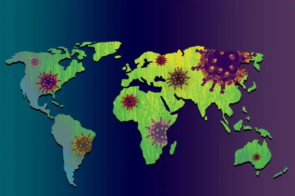 Covid Koronavirus Epidemie Infekce Globální Pandemické Riziko Upozornění Plakát — Stock fotografie