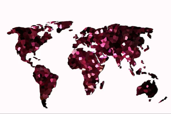 Χονδρικά Περιγράφεται Παγκόσμιος Χάρτης Πολύχρωμα Μοτίβα Φόντου — Φωτογραφία Αρχείου