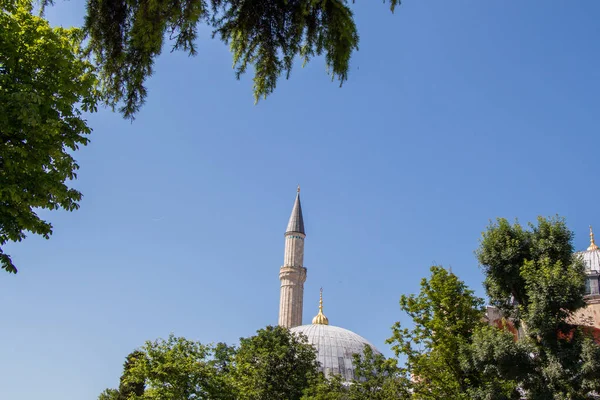 Minaret Muselman Moské Religion Islam Turism Och Resor Begrepp — Stockfoto