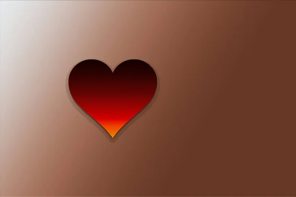 Valentýn Barevné Pozadí Červeným Srdcem Tvar Jako Láska Koncept — Stock fotografie