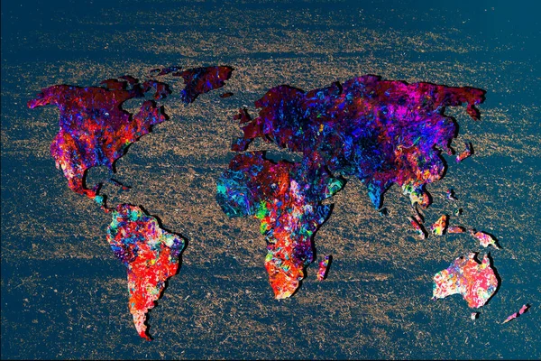 Mniej Więcej Zarysowana Mapa Świata Białym Tłem — Zdjęcie stockowe