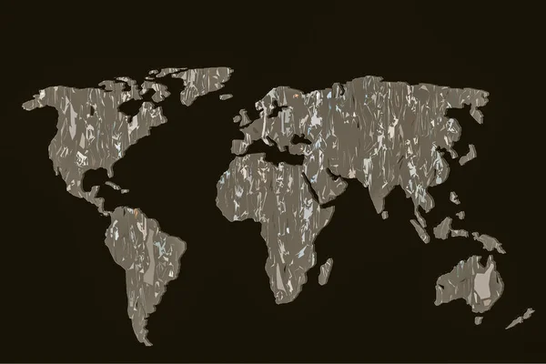 Grovt Skisserat Världskarta Med Färgglada Bakgrundsmönster — Stockfoto