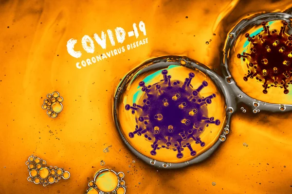 Εστία Της Νόσου Του Coronavirus Covid Και Ιστορικό Γρίπης Των — Φωτογραφία Αρχείου