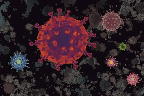 Detener Enfermedad Pandémica Del Brote Mundial Del Virus Corona Covid — Foto de Stock