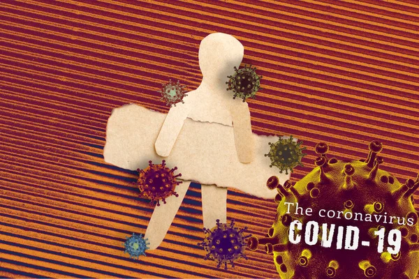 Opriți Boala Pandemică Globală Virusului Covid Corona — Fotografie, imagine de stoc