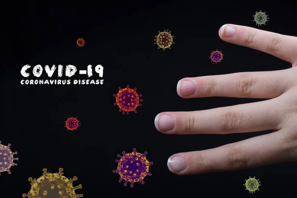 Covid Corona Virüsü Küresel Salgın Hastalığını Yaymayı Bırak — Stok fotoğraf
