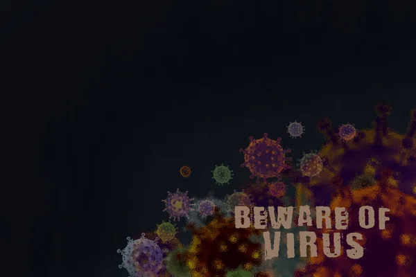 Advertencia Sobre Concepto Atención Médica Cuidado Con Virus Corona Covid — Foto de Stock