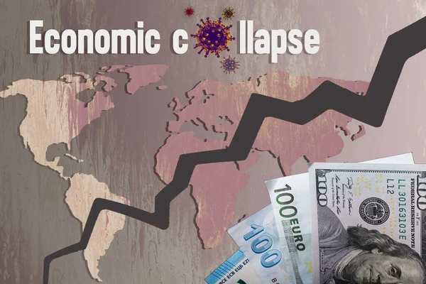 코로나 바이러스 2019 세계적 유행병 경제에 — 스톡 사진