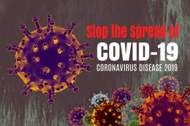 COVID-19 Corona virüsü küresel salgın hastalığını yaymayı bırak.