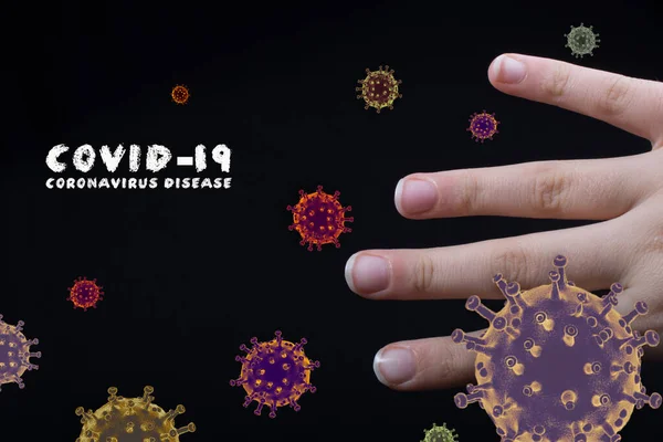 Berhenti Menyebarkan Covid Virus Corona Wabah Global Penyakit — Stok Foto