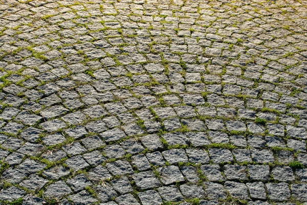Pietra Ciottolosa Pavimentazione Sfondo Texture Sulla Strada — Foto Stock