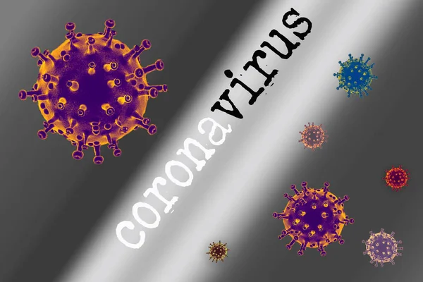 Εστία Της Νόσου Του Coronavirus Covid Και Ιστορικό Γρίπης Των — Φωτογραφία Αρχείου