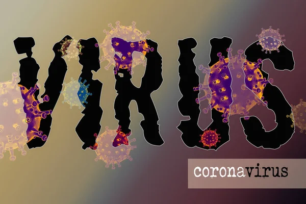 Epidemia Choroby Koronawirusowej Covid Tło Grypy Koronawirusowej — Zdjęcie stockowe
