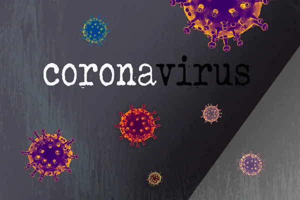 Penyakit Coronavirus Covid Wabah Dan Koronavirus Latar Belakang Influenza — Stok Foto