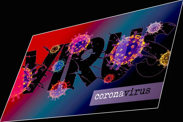 Uitbraak Van Coronavirus Covid Achtergrond Van Coronavirussen Influenza — Stockfoto