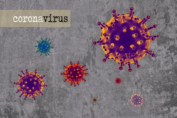 Éclosion Coronavirus Covid Coronavirus Grippe Fond — Photo