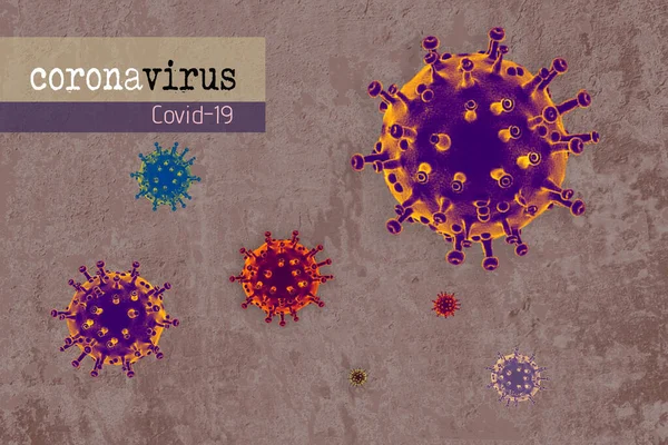 Penyakit Coronavirus Covid Wabah Dan Koronavirus Latar Belakang Influenza — Stok Foto