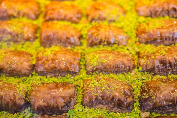 Sobremesa Turca Tradicional Baklava Istambul Turquia — Fotografia de Stock