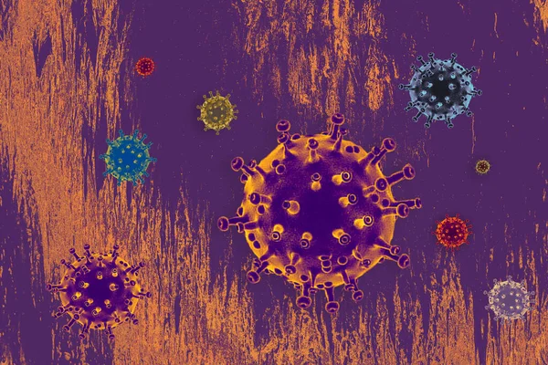 Uitbraak Van Coronavirus Covid Achtergrond Van Coronavirussen Influenza — Stockfoto