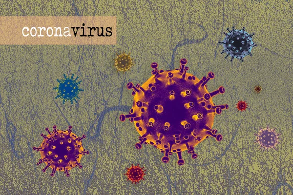 Epidemia Choroby Koronawirusowej Covid Tło Grypy Koronawirusowej — Zdjęcie stockowe