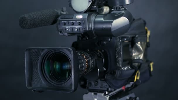 Studio camera di trasmissione. Slider colpo . — Video Stock