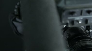 TV stüdyo kamera. Profesyonel camcoder yayın.