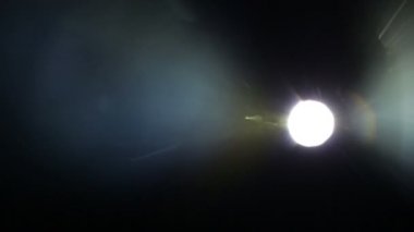 Gerçek Lens Flare siyah arka plan üzerine izole.