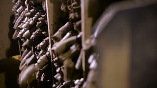 加工工业总厂粘土。粘土经过工业设备. — 图库视频影像
