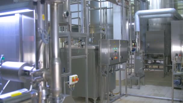 Water filtrartion system at a water purification plant. — Stock Video