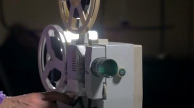 Alt anahtar antika Film projektör.