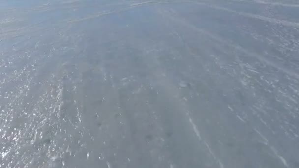 4K. Hielo en el río. Antena . — Vídeo de stock