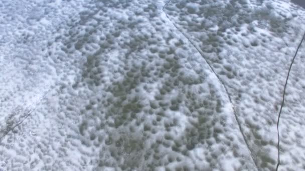 4K. Concepto de calentamiento global. Derretimiento de hielo en el mar. Antena . — Vídeos de Stock