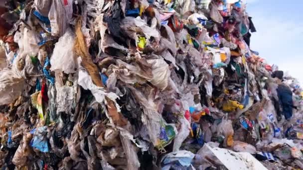 Close up othe landfills waste. 4K — Stock Video