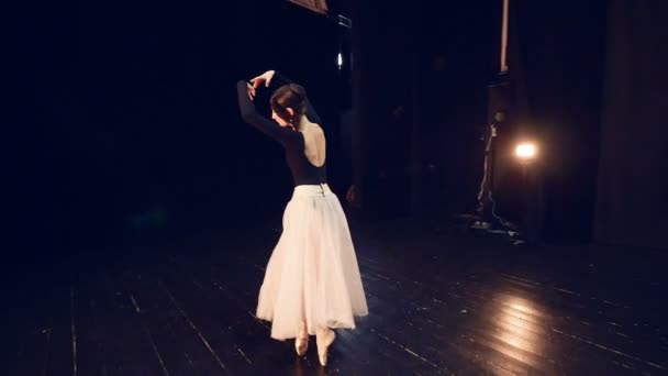 Χαριτωμένη χορός της μπαλαρίνα. Steadicam. HD. — Αρχείο Βίντεο
