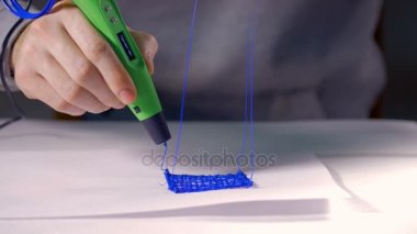 Plastik model plastik tel Filament 3d kalem kullanarak yazdırma. Yenilikçi teknoloji kullanılıyor.