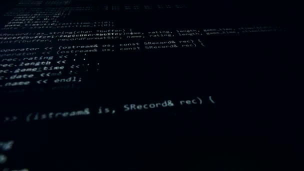 Kód digitální binární data. 4k. — Stock video