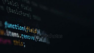 Bilgisayar komut dosyası kavramı. Yazılım geliştirici için programlama kodu.