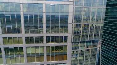 Skycrapers. Yakın çekim. 4k