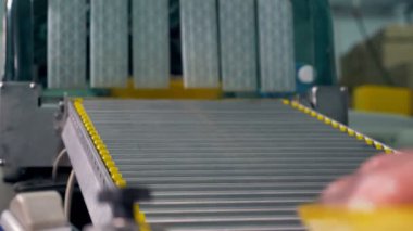 Sosis ile sarılmış tepsiler ambalaj odası bırak.