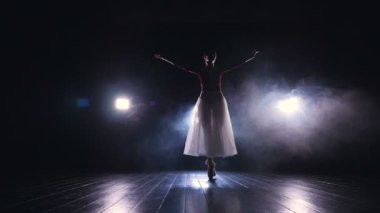 Küçük echappe atlar bir balerin gerçekleştirir.