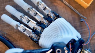 Robot kol. Yakın çekim.