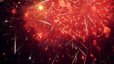 Birden fazla havai fişek. Noel Kutlamaları havai fişek Uhd 4k