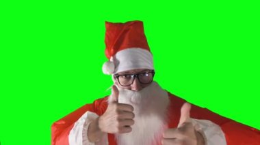 Noel Baba görüntüleyiciyi kadar yaşasın vererek bir yakın çekim.