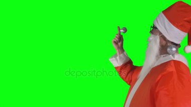 Bir Noel Baba organizatörü ile bir chroma anahtar arka plan.