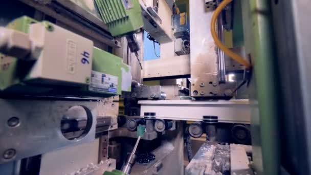 Máquina de moagem de processamento de plástico . — Vídeo de Stock