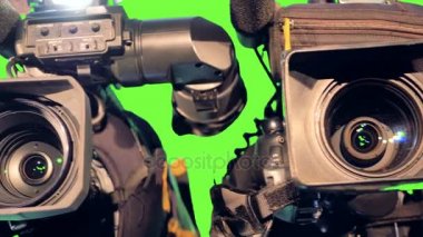 Üç kamera lensler renkli hafif lekeler.