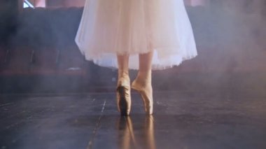 Tutu elbiseli tanınmayan Bayan. Yakın çekim. HD.