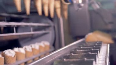 Dondurma üretim hattı. Dondurma Fabrikası.